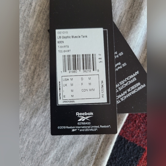 Women's Reebok heathered grey workout top-Medium - Picture 3 of 3